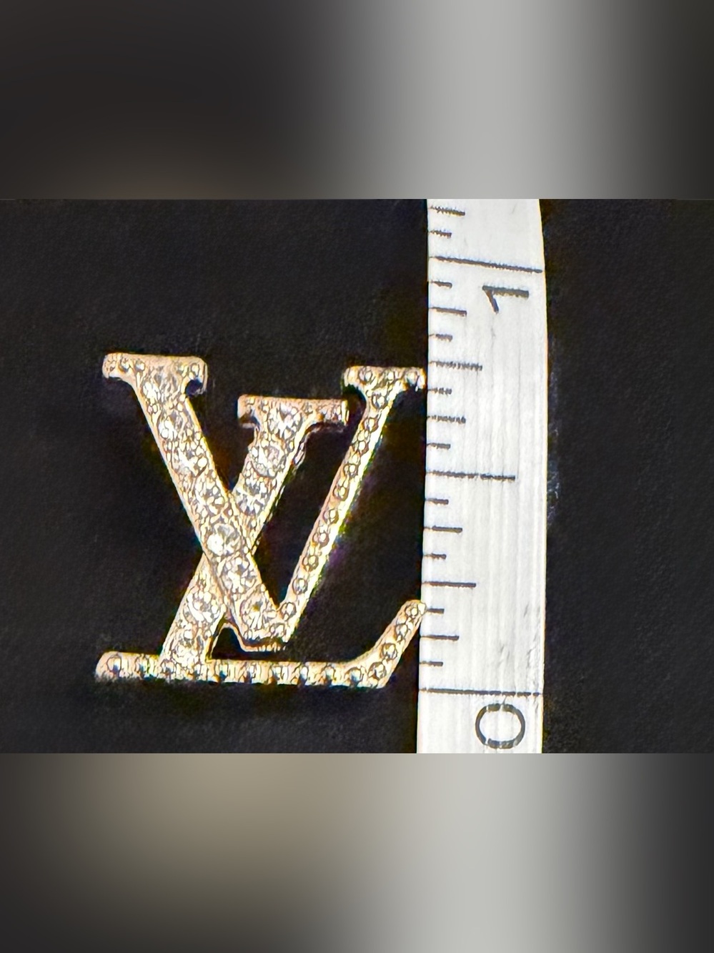 LV Gold Logo Stud Earrings - Gold LV Monogram - Picture 3 of 4